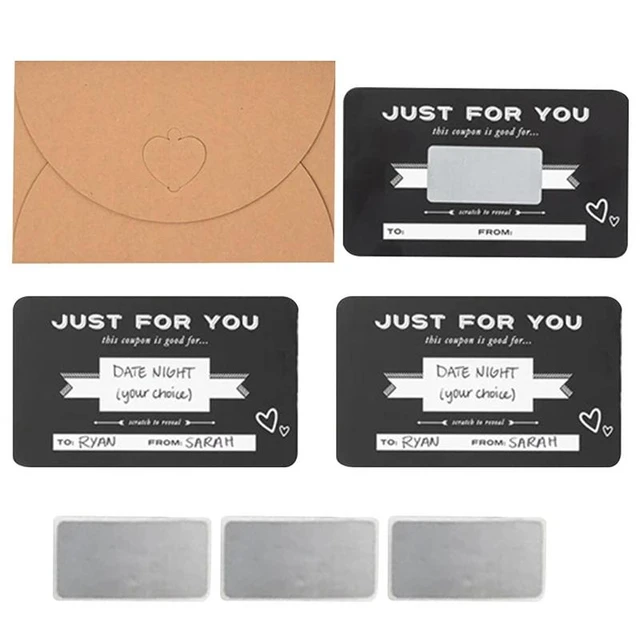 Mini carte à gratter à personnaliser pour Saint Valentin – Love