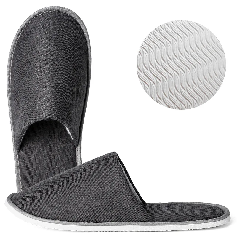 4Pairs/Lot Velvet Hotel Slippers Men Women Travel Disposable Cotton Towel Cloth Hospitality Soft SPA Shoes Guest Slides