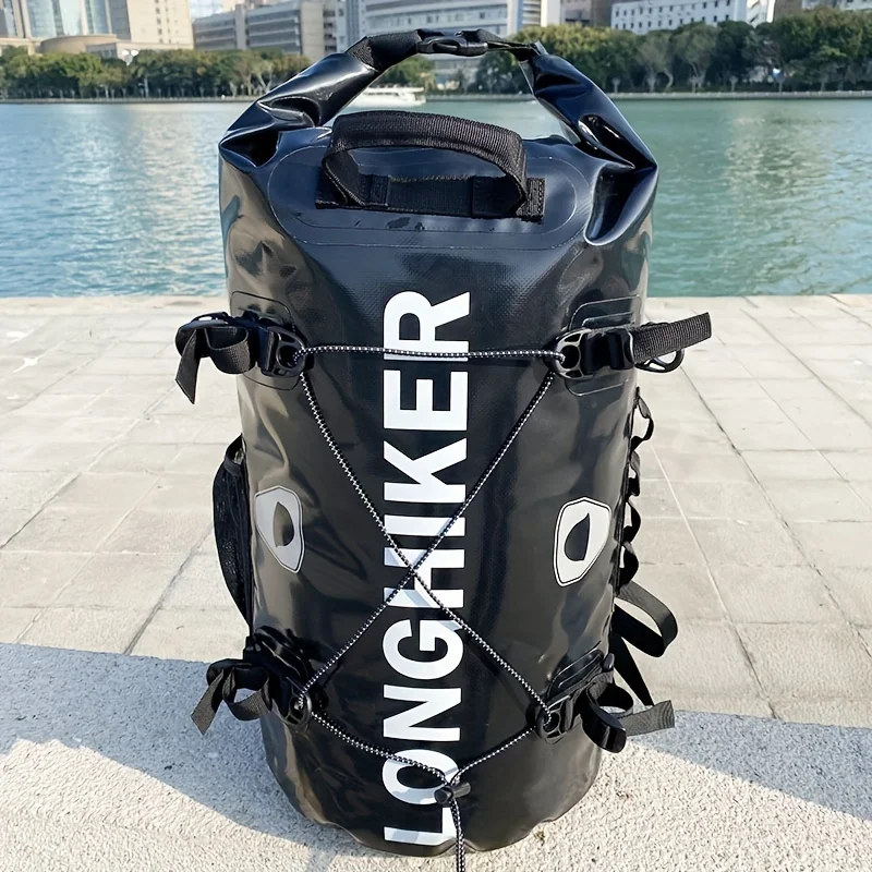 PVC Men's Floating Dry Bag Backpack for Camping/Hiking/Mountaineering Water-Resistant Outdoor Sports Gear with Multi-Purpose