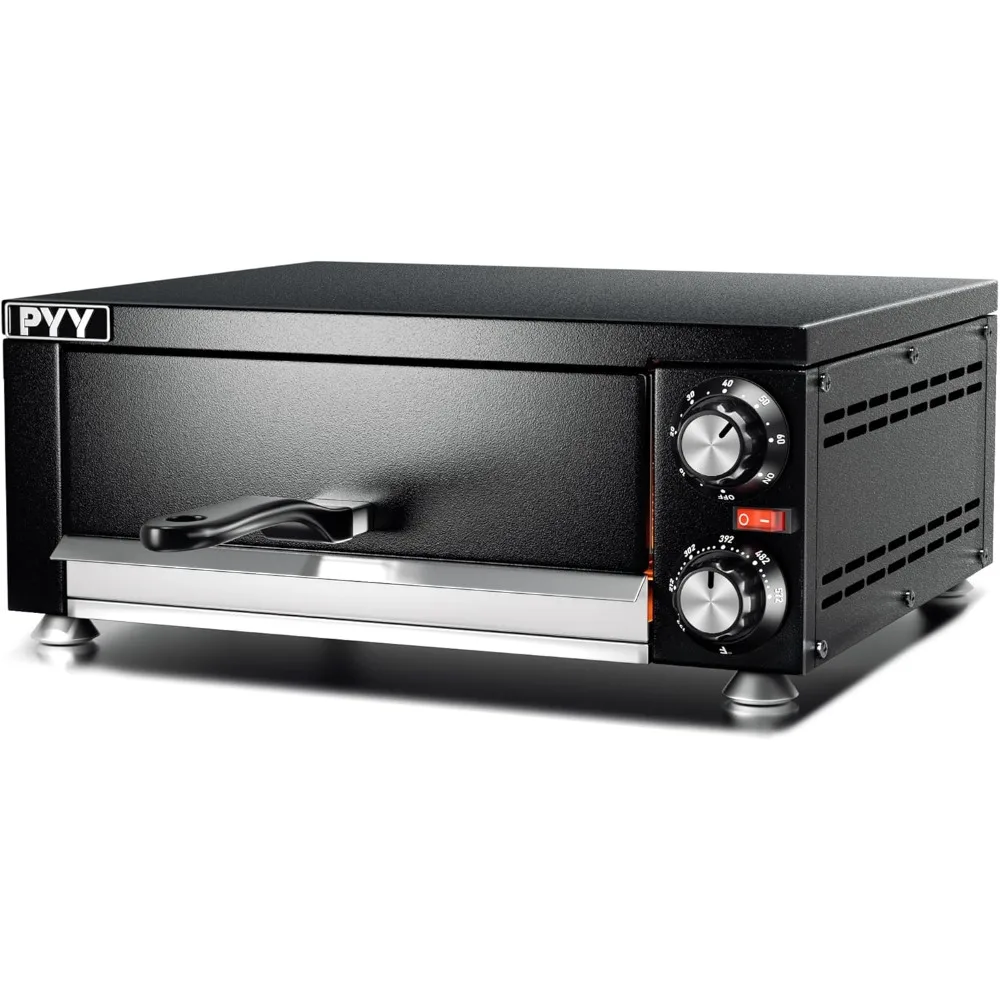 Electric Pizza Oven Indoor Countertop Pizza Oven Commercial Maker Machine for Home with Timer Stainless Steel