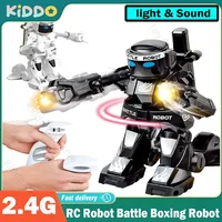RC Robot Battle Boxing Robot 2.4G Remote Control Robot Light Sound Effects Humanoid Fighting Robot with 2Control  Toys for Boys 1