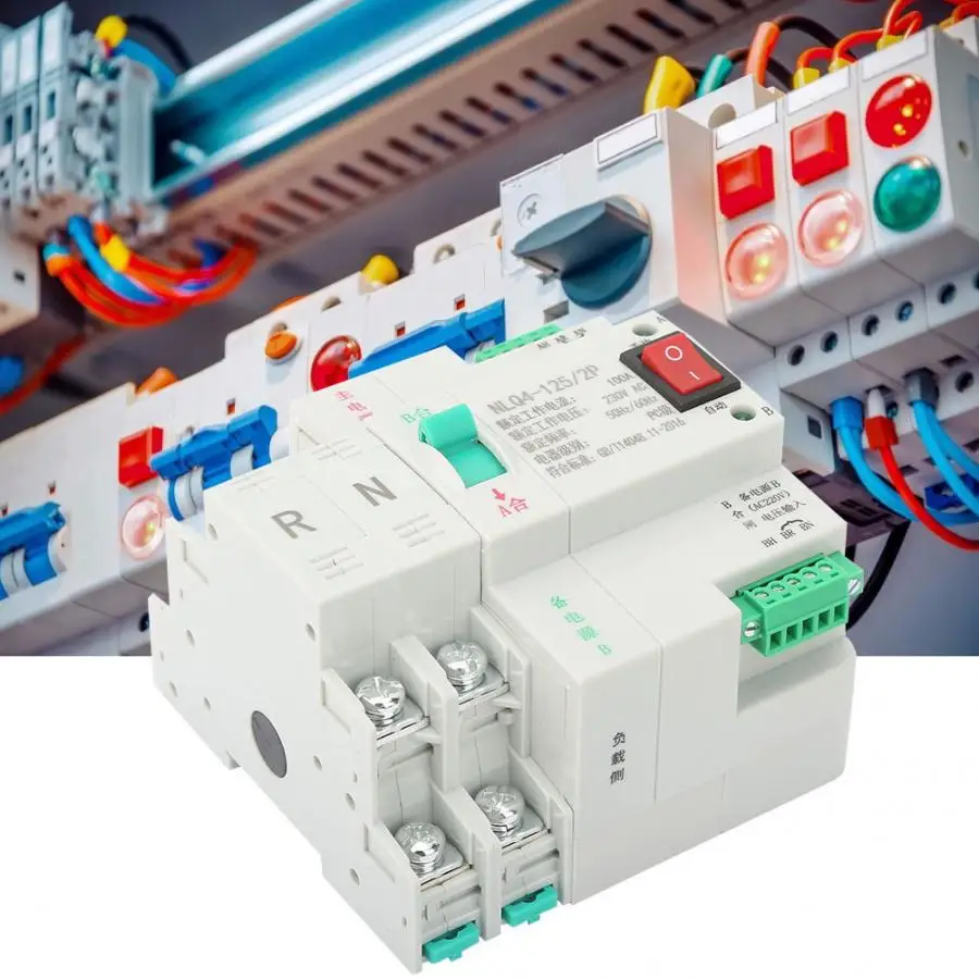 Interruptor de transferencia automática de doble potencia de 2P 100A 35mm Rail installatiok 2D3 domésticos 