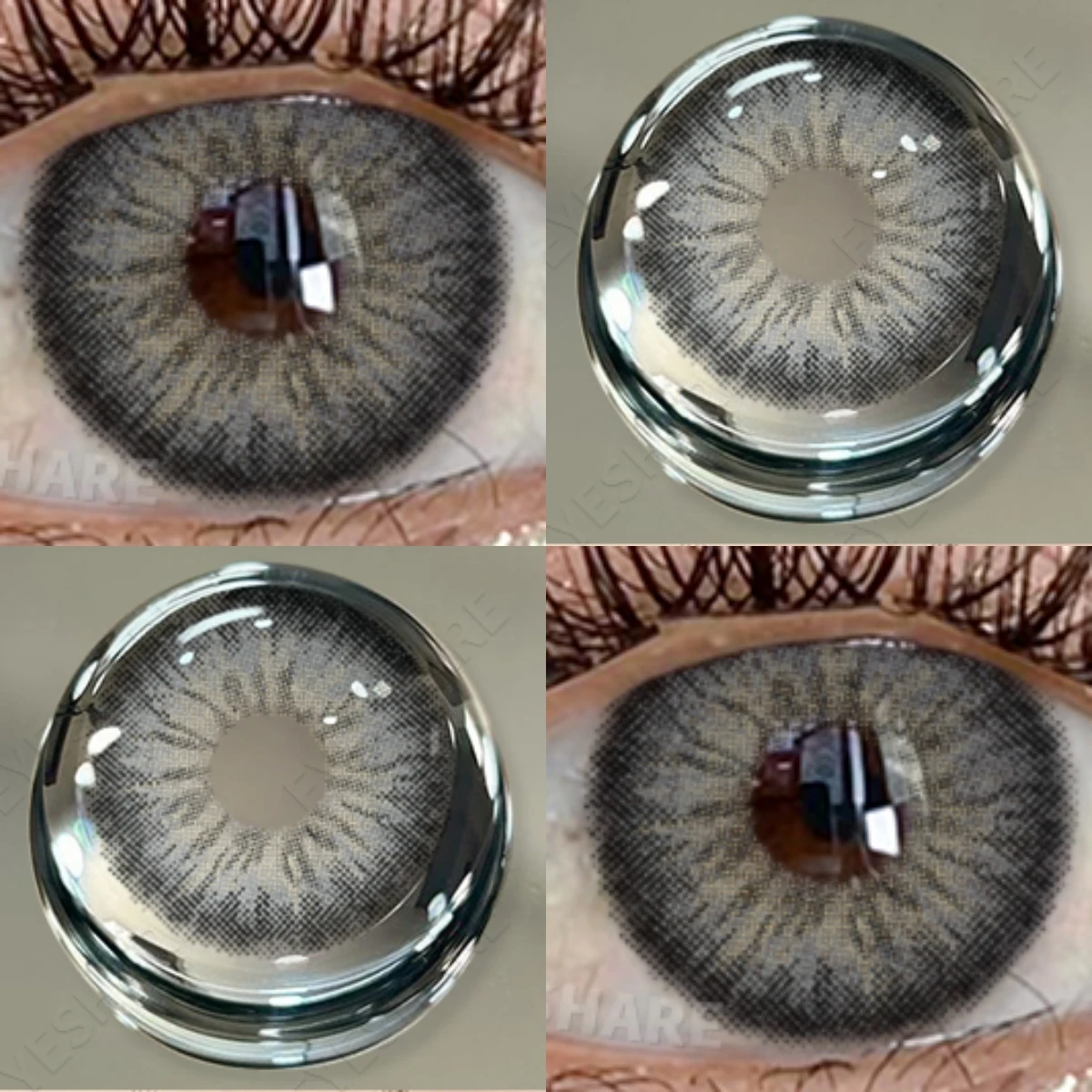 Radiant Gray Cosmetic Contact Lenses - Enhance Your Natural Eye Color