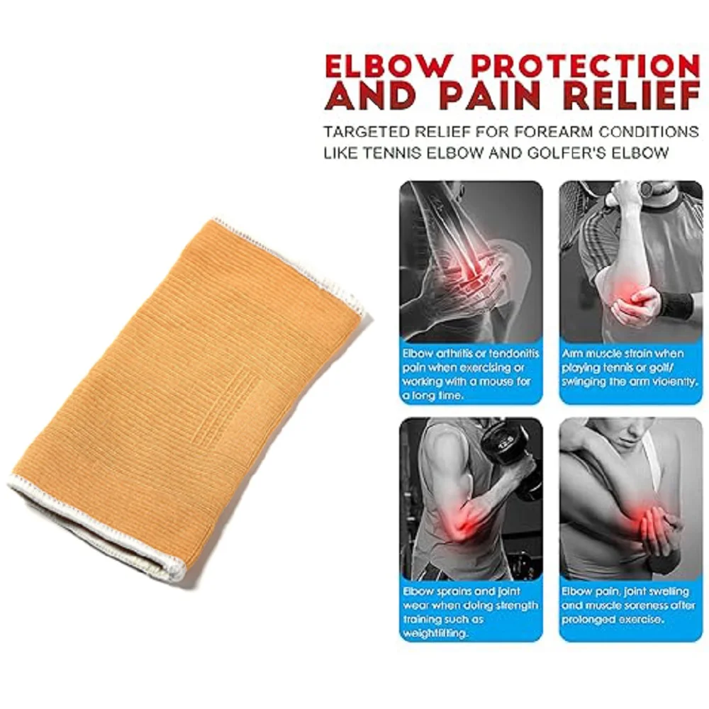 1Pair Elbow Sleeve Brace Tendonitis Women Men Compression Elbow Support Sports Protection Joint Support Pain Relief