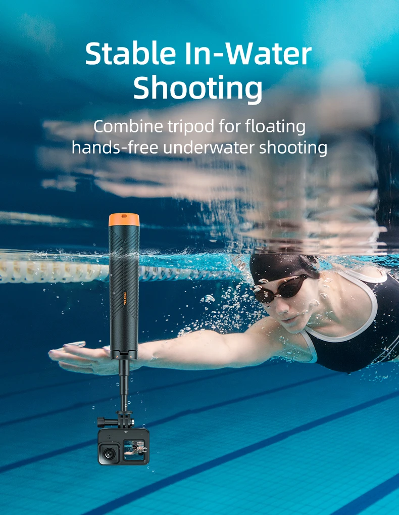 Underwater Buoyancy bar Diving Extendable Selfie Stick Tripod For Gopro Insta360