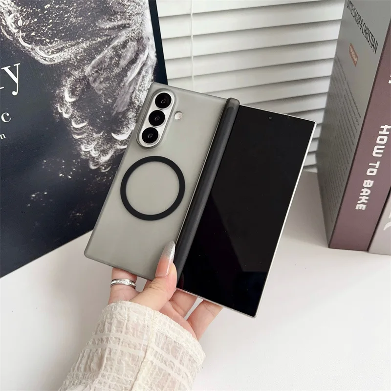 Luxury Frosted Matte Translucent Magnetic Phone Case - Shockproof Protective Cover