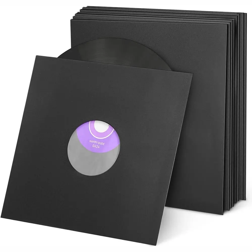 1PC 7/10/12inch Black White Paper & Poly Lined Record Inner Sleeves for LP Vinyl Records Anti Static Record Storage Album Covers