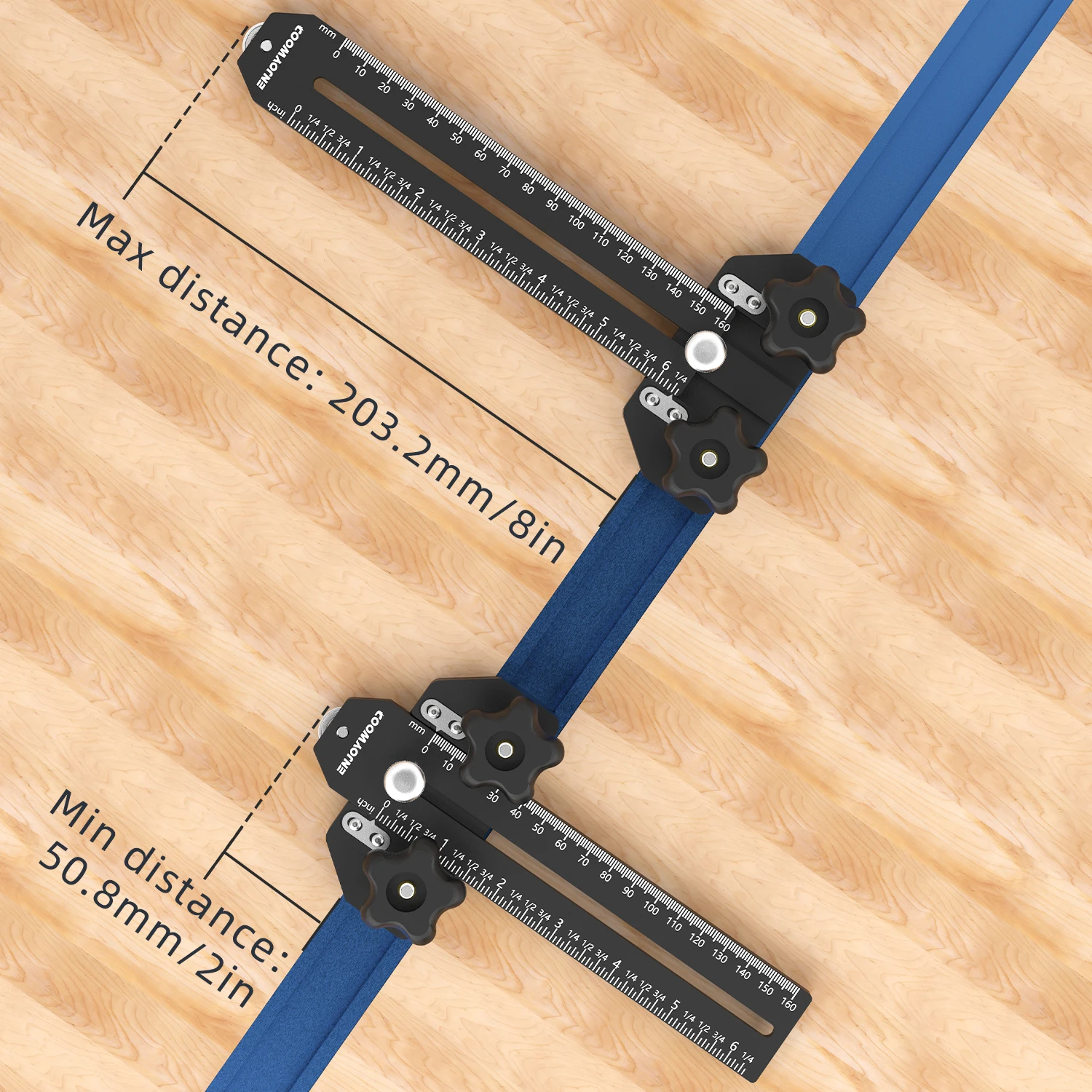 Woodworking Thin Rip Jig Sliding Ruler Table Saw Guide