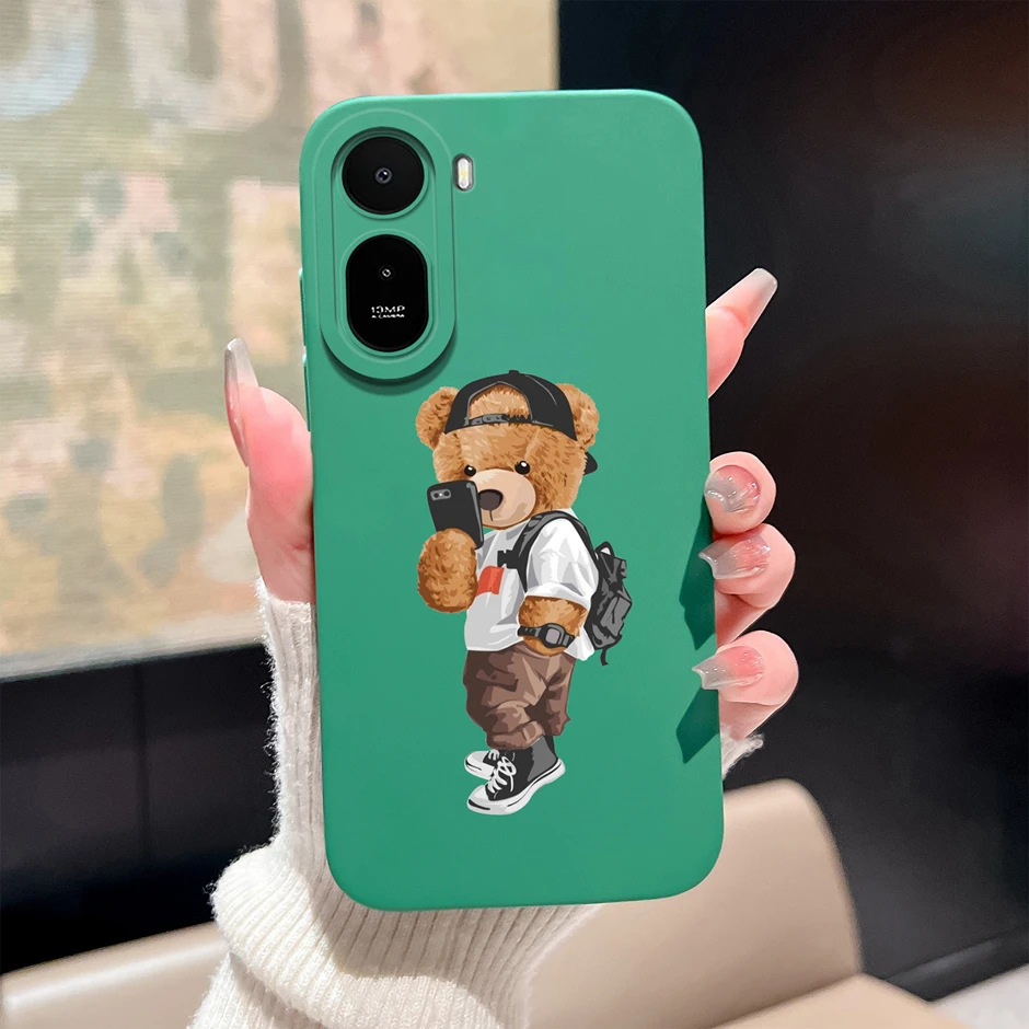 Cartoon Avocado Panda Antifouling Protective Phone Case Cover