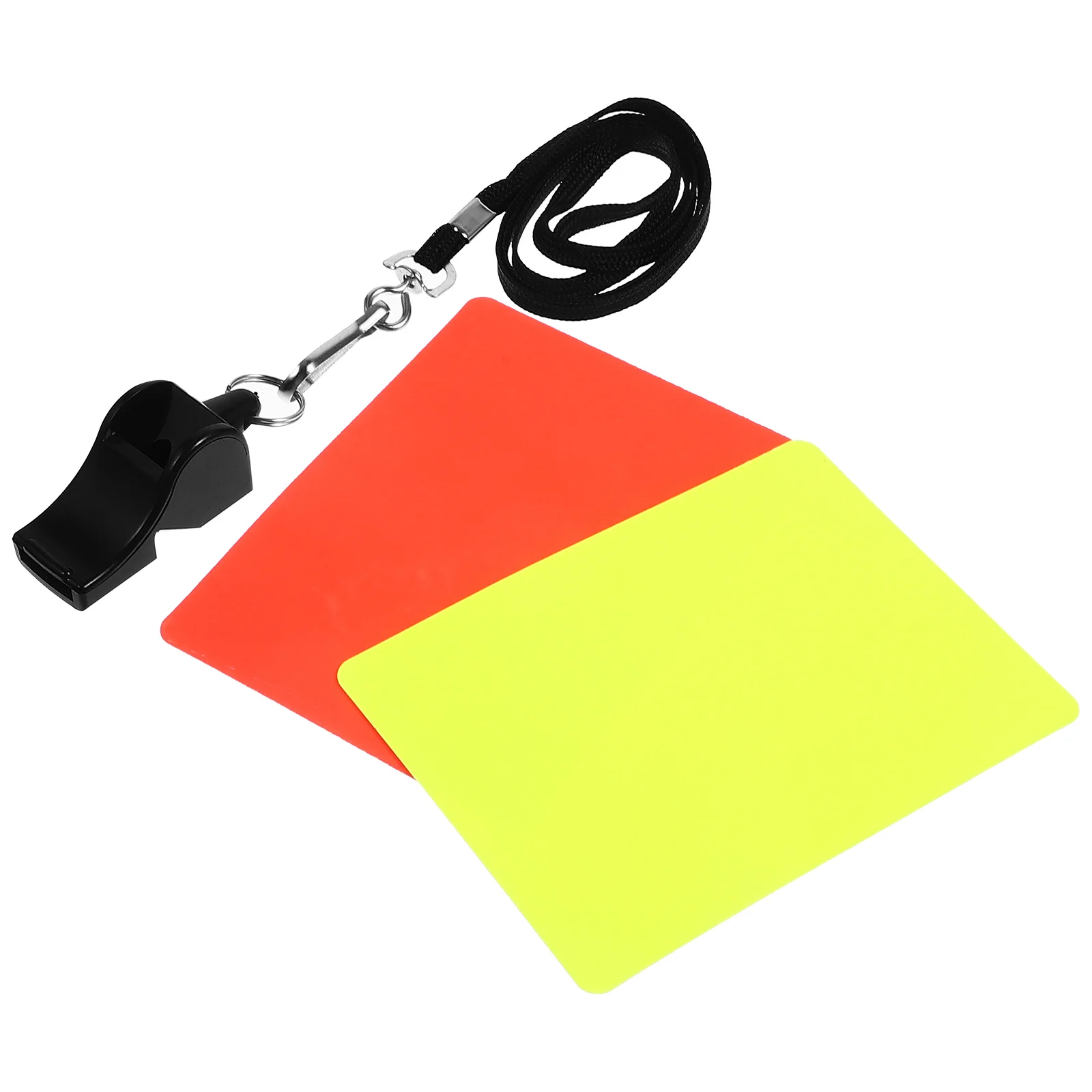

Football Match Referee Red and Yellow Card Whistle Set Cards Portable Wallet Professional Soccer Kit Standard Accessories