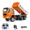 1/14 LESU TGS 6x6 RTR RC Hydraulic Dump Truck Metal Radio Control Dumper Car DIY Finished Tipper Light Sound Model Toys for Boys 1