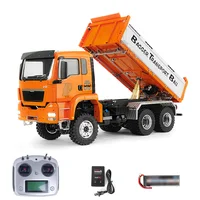 1/14 LESU TGS 6x6 RTR RC Hydraulic Dump Truck Metal Radio Control Dumper Car DIY Finished Tipper Light Sound Model Toys for Boys 1