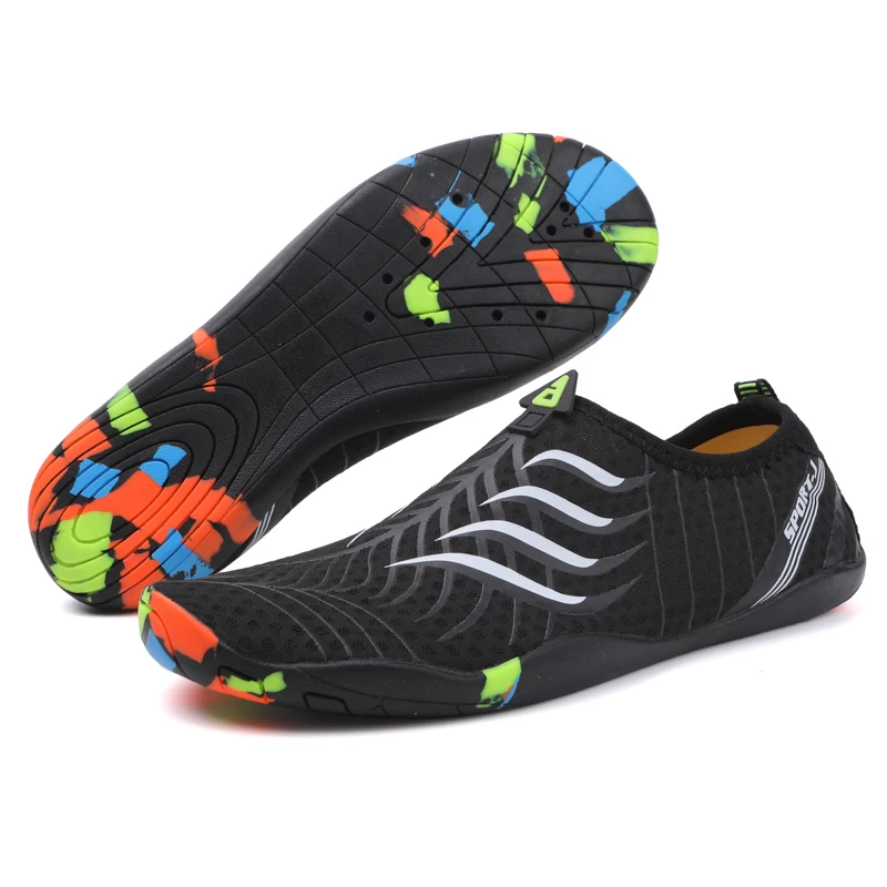 Unisex Barefoot Swimming Shoes Women Beach Sports Boots Quick Drying Water Zapatos De Hombre Elastic Mesh Gym Training Slippers
