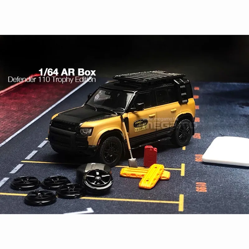 Almost Real AR BOX 1:64 Rover Defender 2022 Trophy Alloy Car Model Souvenir Classic Static Display Collection Toy Gift