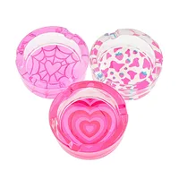 Glass Round Ashtray for Cigarettes, Portable Decorative Modern Ashtray for Home Office Indoor Outdoor Patio Use 1
