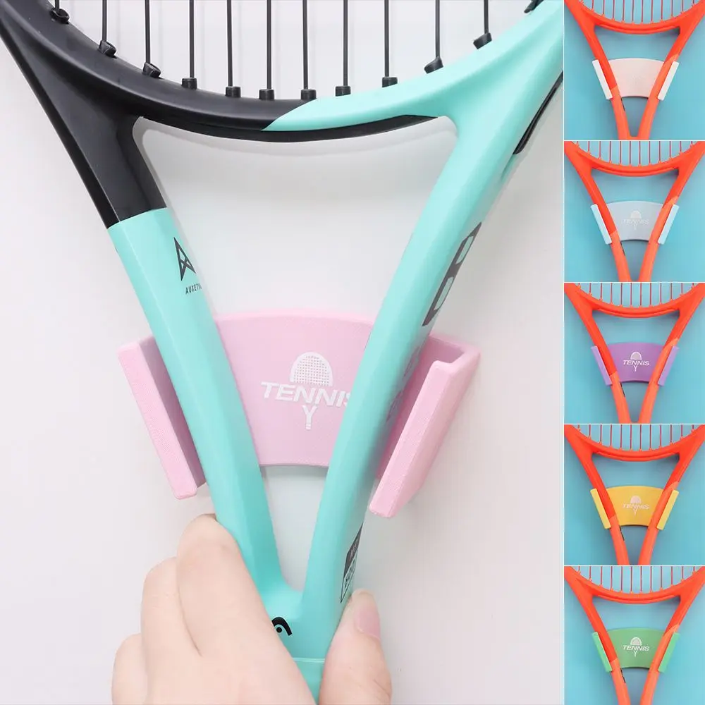 Wall Mounted Tennis Racket Wall Rack Plastic Punch-Free Badminton Rackets Holder Durable Self-adhesive