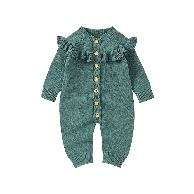 

Baby Rompers Long Sleeve Newborn Netural Solid Color Jumpsuits One Piece Autumn Winter Infant Boy Girl Outfits Children Overalls