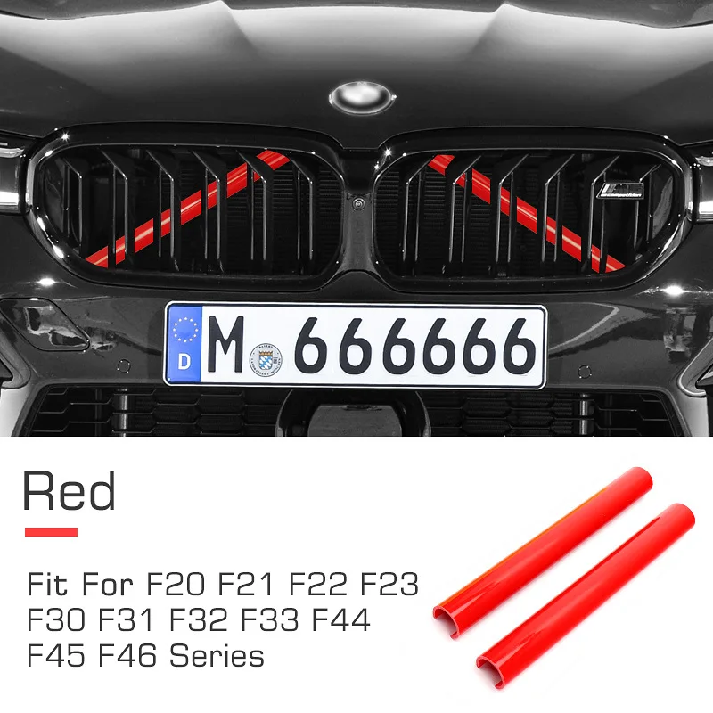 Kidney Grille Trim Kit 2PCS Kidney Grille V-Brace M-Sport Grille Trim Kit V Brace Bar For BMW F20 F21 F22 F23 F30 F31 F32 F33 F34 F35 F36 F40 F45 F46