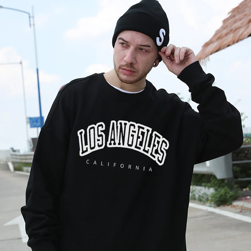 Los Angeles California Usa Men Cotton Hoodies Trendy Brand Fashion Tops
