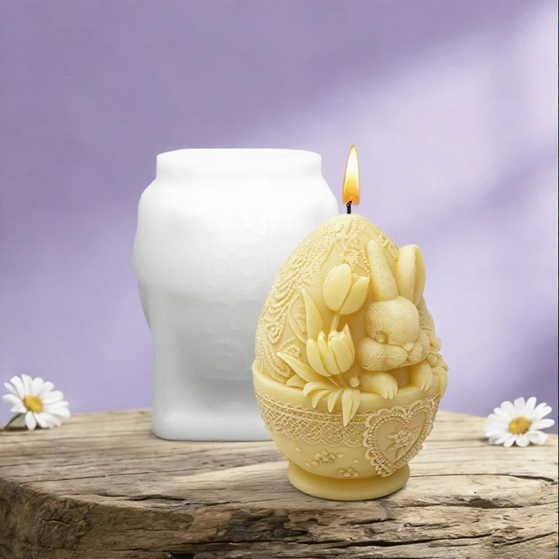 Rabbit Easter Candle Mold 4