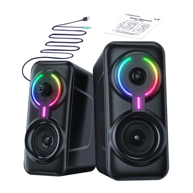

Домашняя аудиосистема для компьютера, настольный сабвуфер RGB, мультимедийный сабвуфер, портативный Проводной USB-динамик для компьютера и телевизора