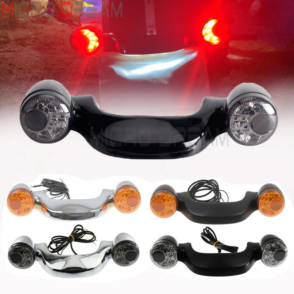 Motorcycle Brake Light Led Rear Turn Signals Bar Lights For Harley Touring Street Road Glide Cvo
