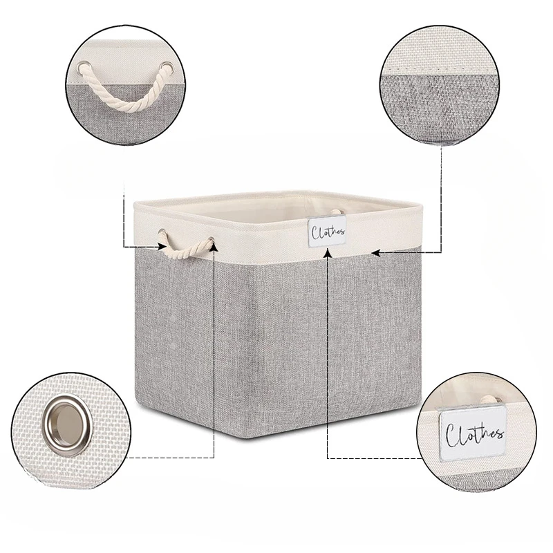 Classification Storage Basket Large Capacity 54L Storage Basket Toy Organizer Box with Handle Fabric FoldindDirty Clothes Basket 2