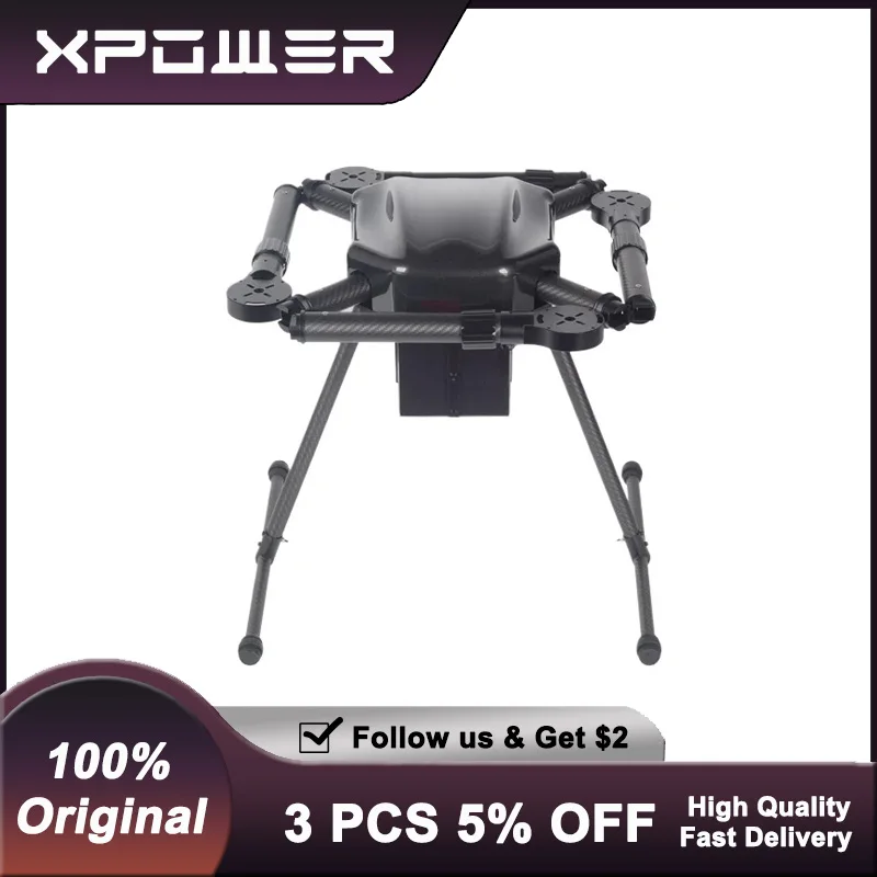 XPower F40 Cadre Drone Fibre Carbone 3K 1000mm Levage Lourd 5kg