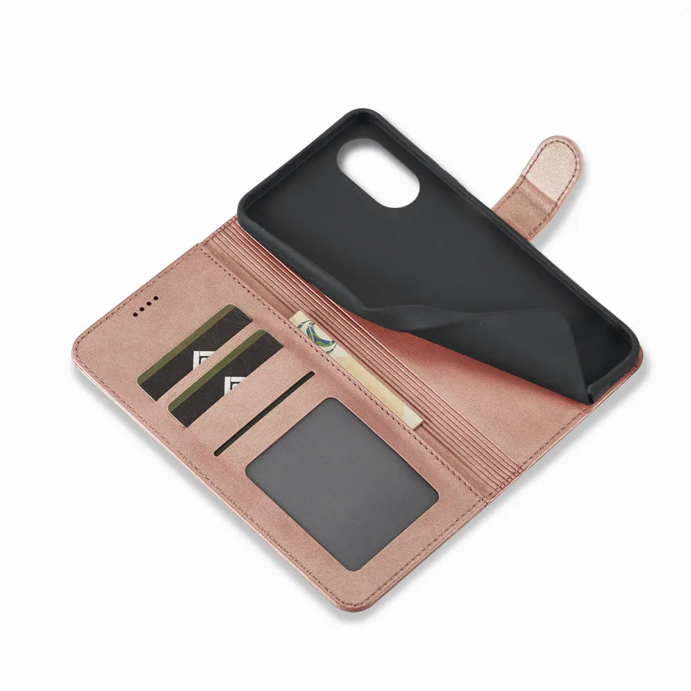 Luxury Leather Wallet Flip Case with Stand and Card Slots