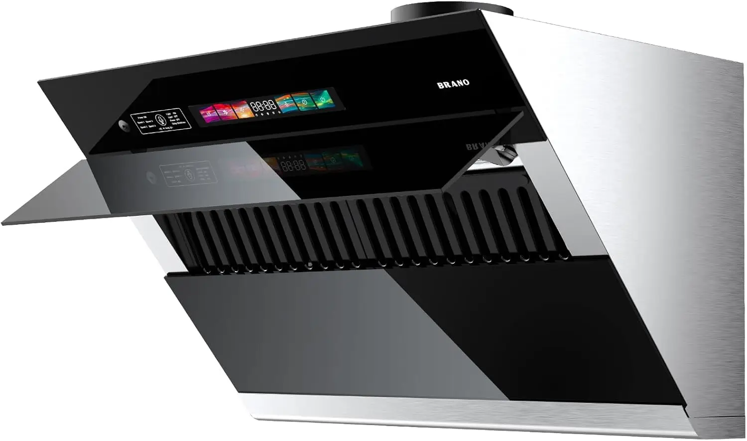 Range Hood 36 Inch with 900CFM Voice/Gesture Sensing/Touch Control Panel Unique Side-Draft Design for Under Cabinet Kitchen Hood