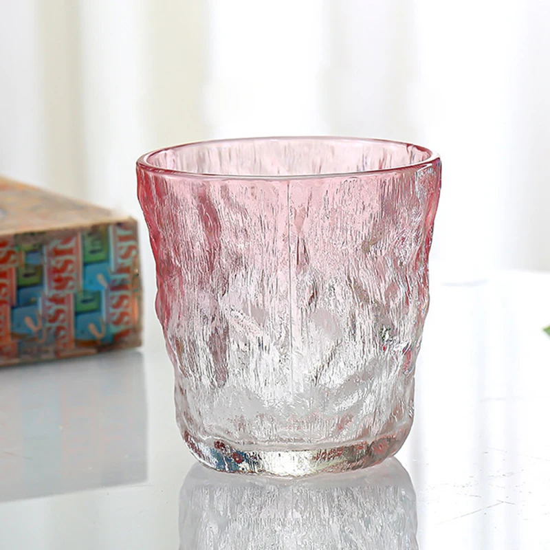 Drinkware Water Cup Drinking Bottle Thick Pink Ladies Wineglass Whisky Brandy Cup Ice Coffee Novel Crystal Female Glass