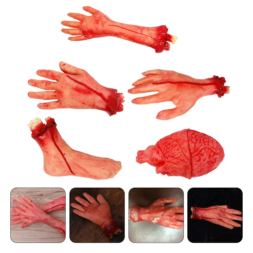 

Halloween Scary Broken Hands Heart Prank Props Chopped Human Parts