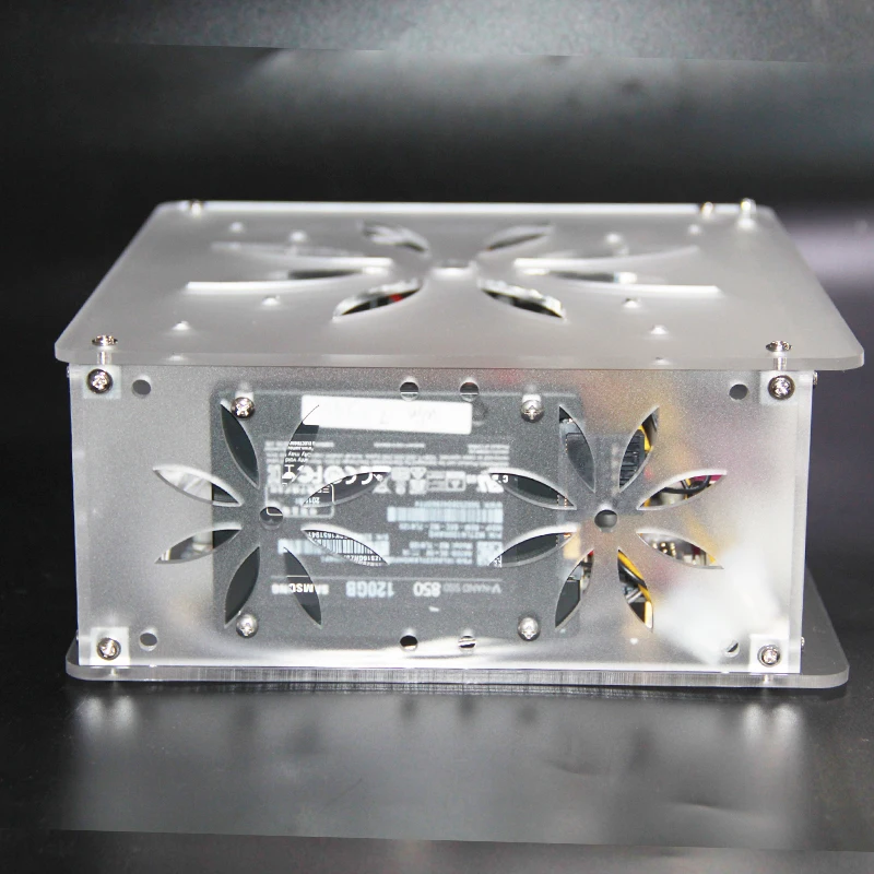 Mini Case do Computador Itx Acrílico Fosco Transparente Chassi Personalizado Tampa Chave Interruptor Design Suporta Placa de Rede Gráfica - Imagem 3