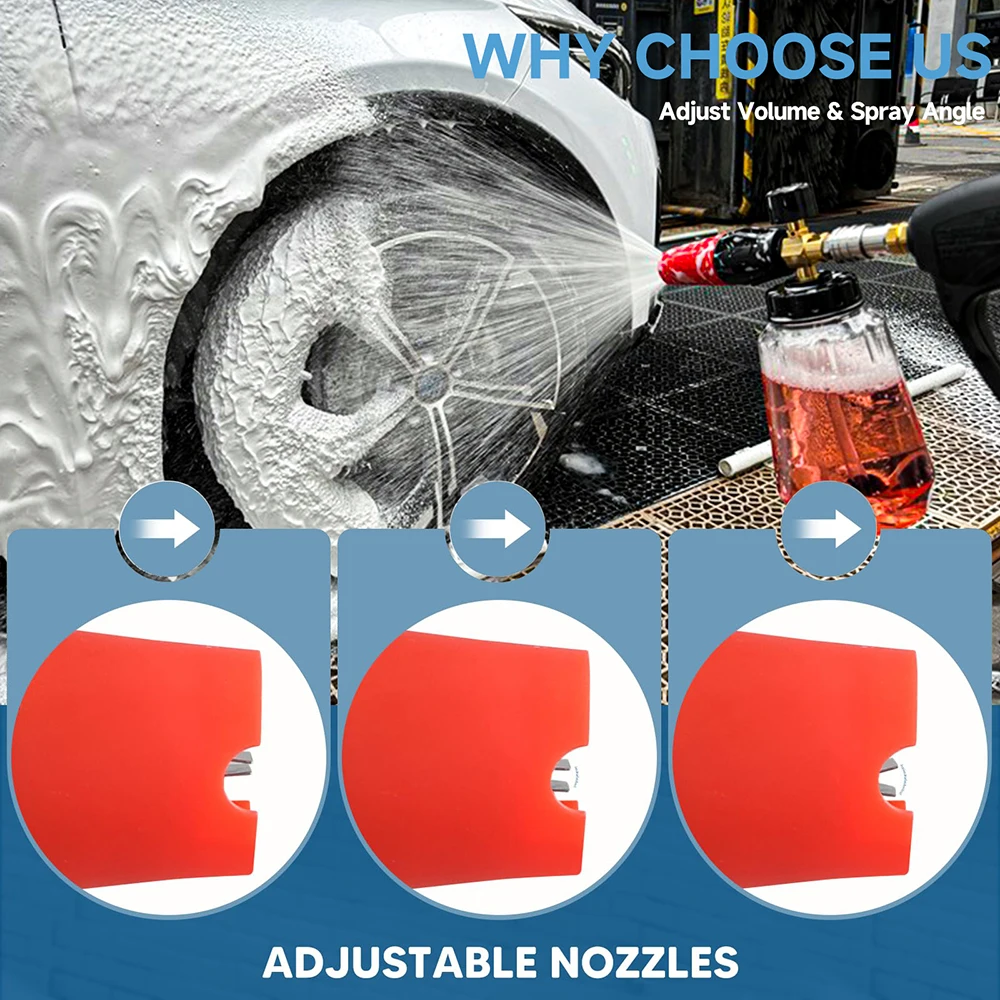 Foam Nozzle Snow Foam Lance Foam Bottle Sprayer for Karcher Bosch Parkside Elitech Nilfisk Huter Stihl Pressure Washer Car Wash 5