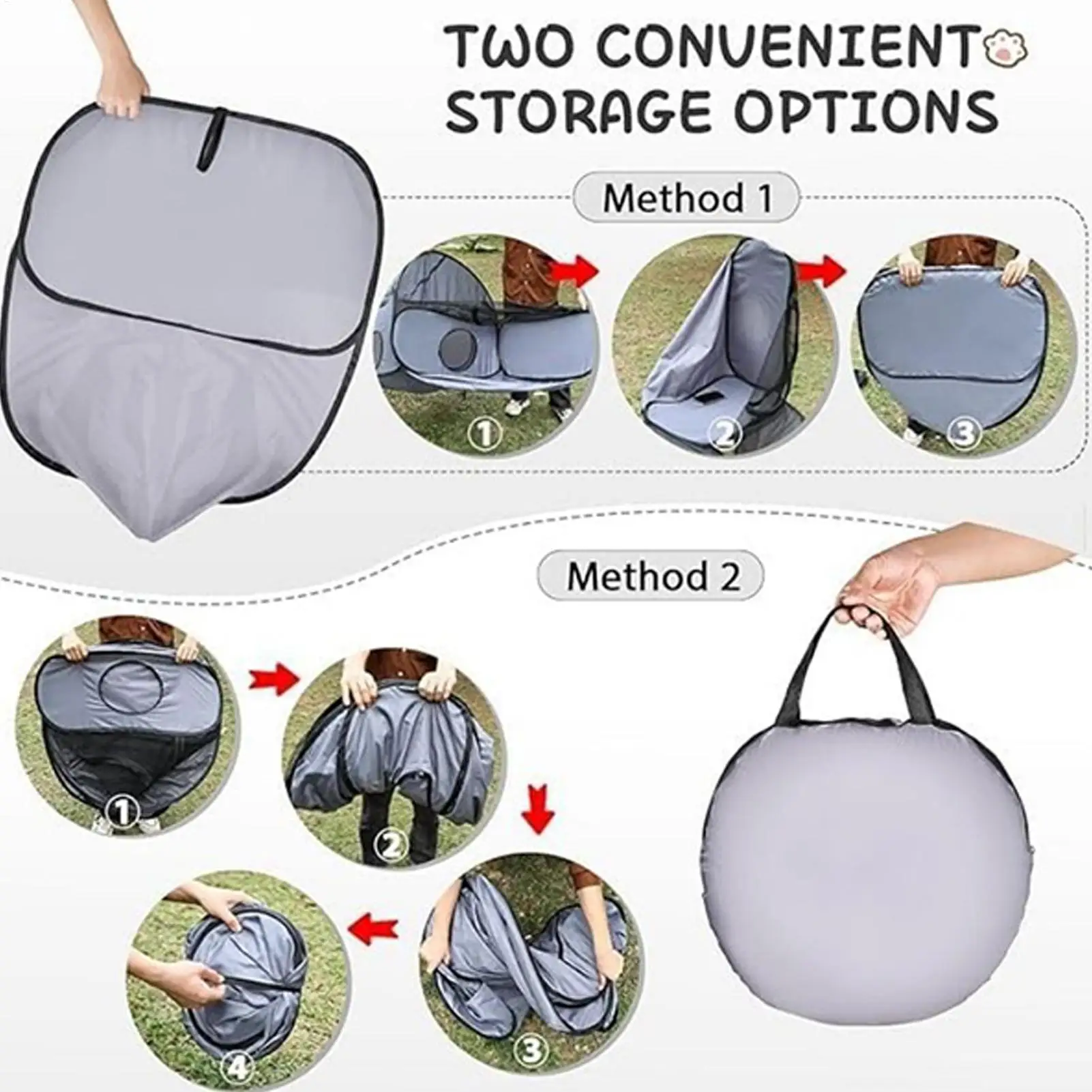 Outdoor Cat Play Pen Dog Playpen Cat House Tent Foldable Enclosure House Interactive Toys Playground for Cats Small Animals