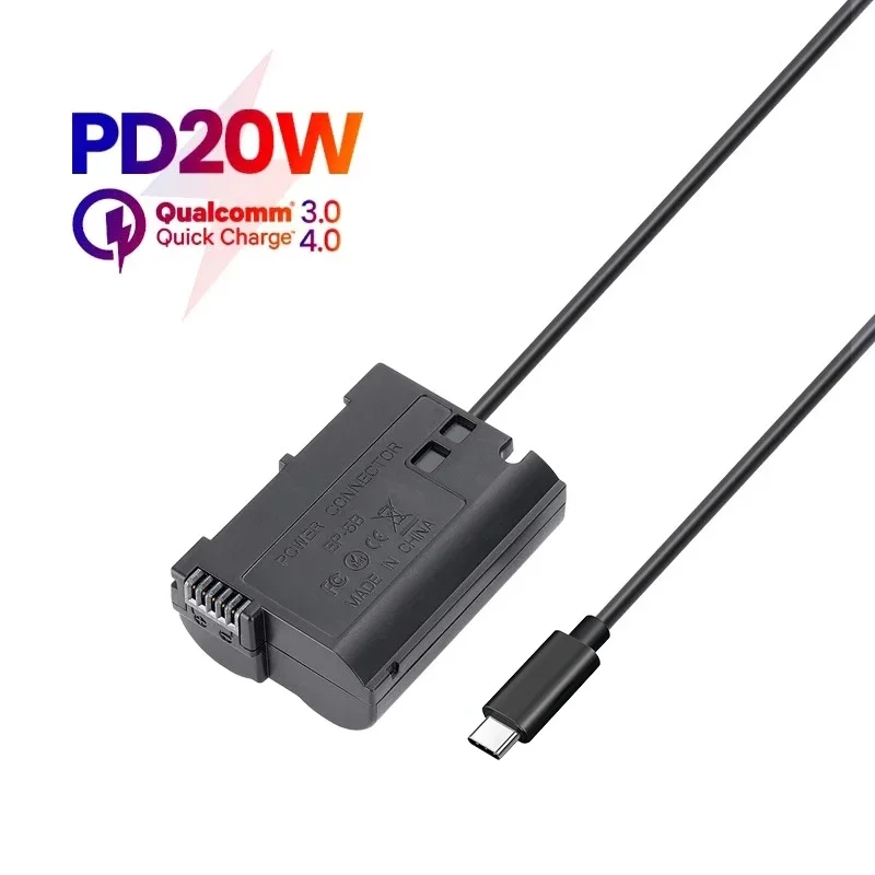 Type USB C TO EN-EL15 Dummy Battery DC Power AC Adapter for Nikon