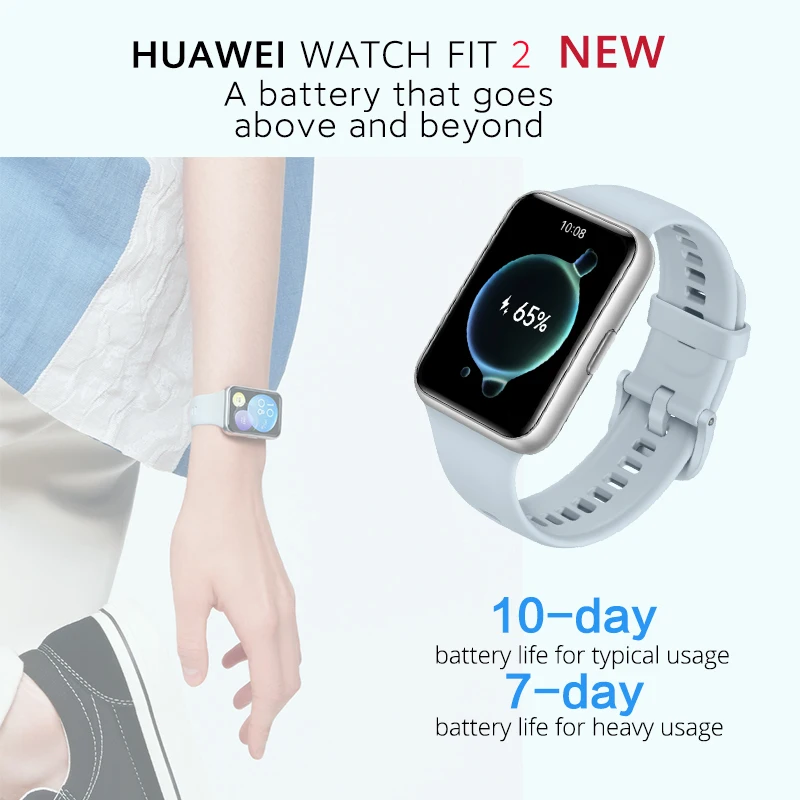 HUAWEI Reloj inteligente FIT 2, pantalla de 1.74 pulgadas, llamadas  Bluetooth, hasta 10 días de duración de la batería, animaciones de  entrenamiento