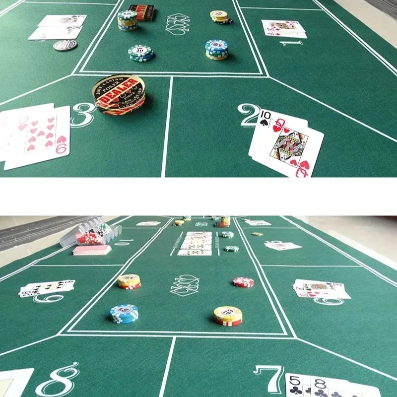 Texas Hold 'em Table Mat 180x90cm Non-woven Tablecloth Poker Card Game Table Cloth Casino Board Game Mat Poker Accessories