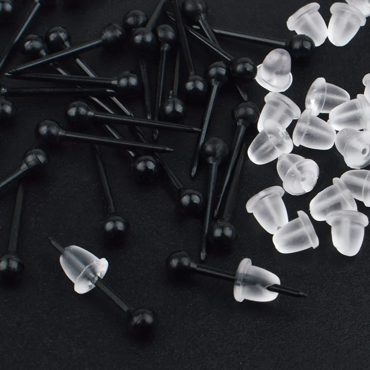 600 Fermagli Per Orecchini In Silicone Trasparente – A Fiore, Diametro 4,5 Mm – Sicurezza E Ricambio - 3