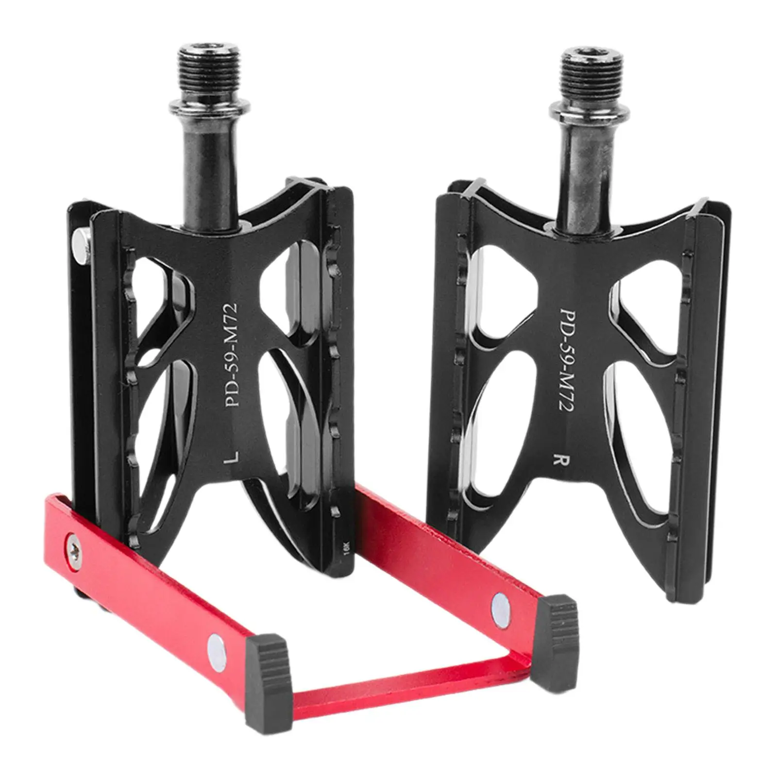 Folding Bicycles Pedals with Stand Kickstand Cycling Accessories Pedal Support Easy Installation Road Bike Pedals for Adults