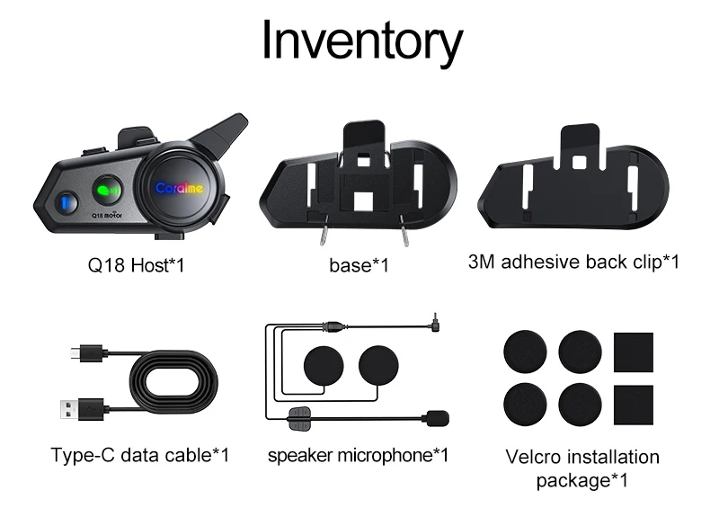 Bluetooth Intercom Headset For Motorcycle Helmets Ipx6 Waterproof_voghion.com