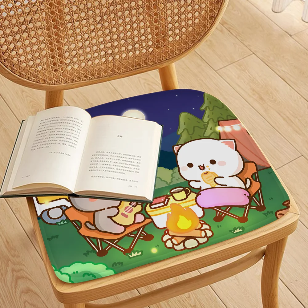 Peach and Goma  Four Seasons Fabric Cushion Non-slip Living Room Sofa Decor Students Stool Tatami Office Chair Mat Pad 5