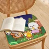 Peach and Goma  Four Seasons Fabric Cushion Non-slip Living Room Sofa Decor Students Stool Tatami Office Chair Mat Pad 5