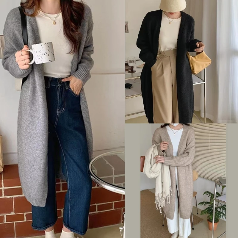 

Women's 2023 Fall Cardigan Sweater Open Front Knit Casual Long Cardigans Outfits
