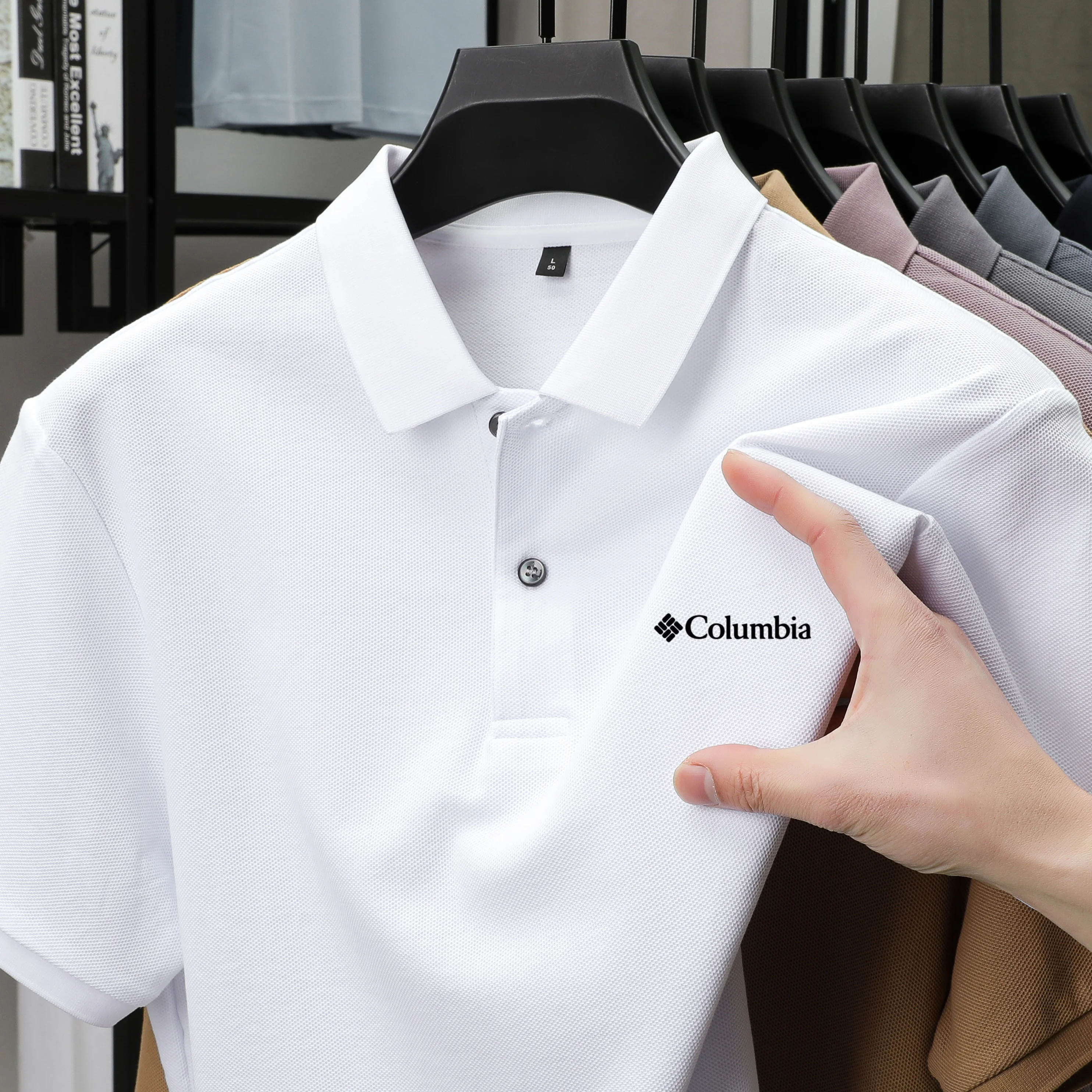 Neuheit 2026 Herren Kurzarm Einfarbig Polohemd 100% Baumwolle Piqué Natürlich Hautfreundlich Schick Casual Modern Pendlerkleidung