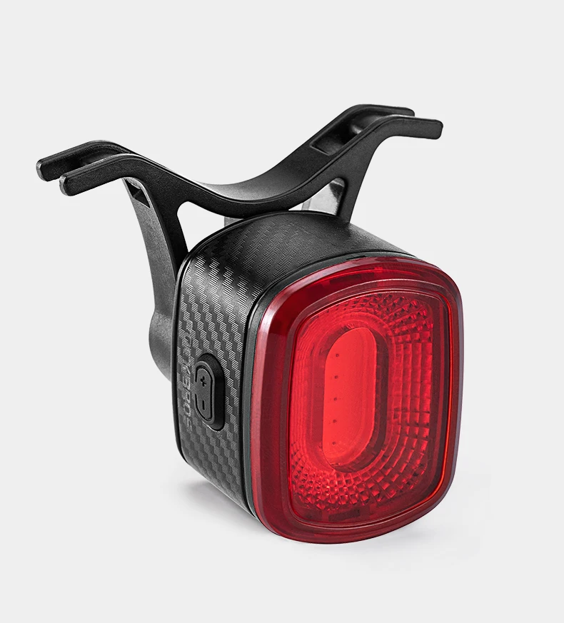 ROCKBROS Smart Bicycle Brake Light IPx6 Taillight Type-C Bike Tail Rear Light Auto Stop LED Riding Warning Safety Cycling Light
