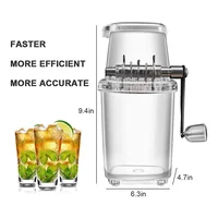 Broyeur à glace manuel, à distance, pour cocktail, machine à glaçons, concasseur, pour la maison 3
