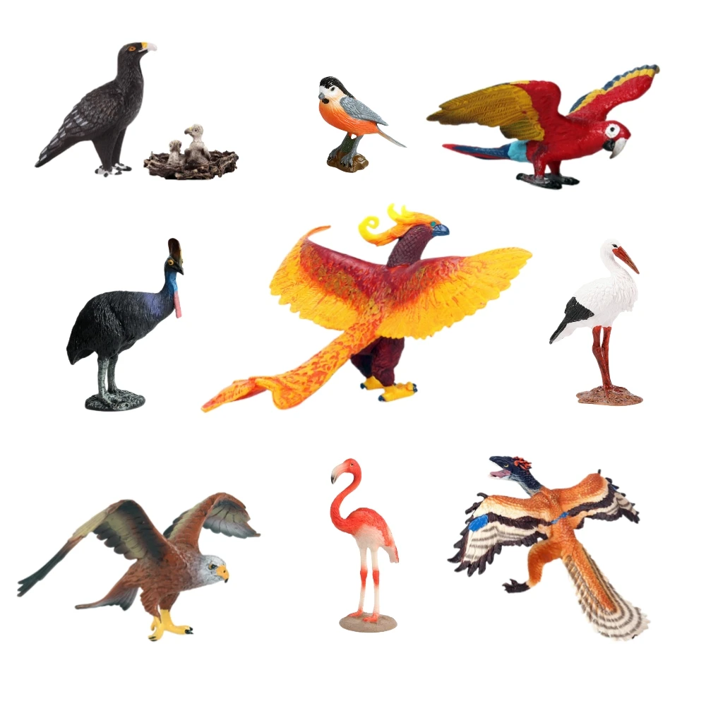 Birds Figures Mini Realistic Bird Animals Figures Toy Set Small