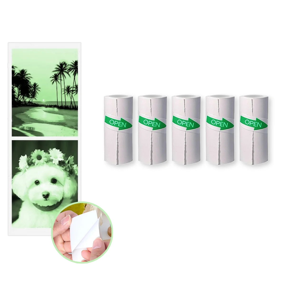 [Portable Thermal Sticker]Mini Instant Camera Thermal Paper | Portable Photo Printing Supplement for 57mm Pocket Printers