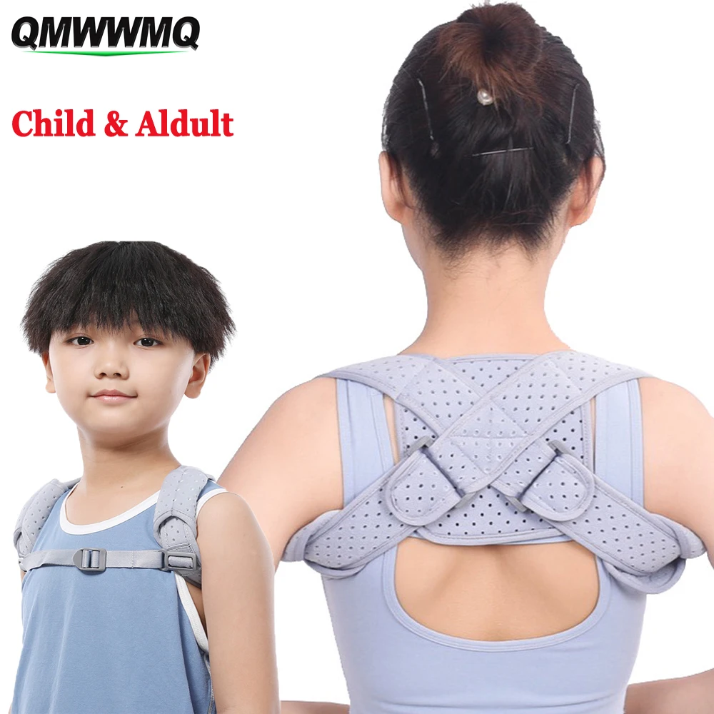 1Pcs Posture Corrector for Women Men Kids Children, Adjustable Upper Back Brace for Clavicle Support and Providing Pain Relief